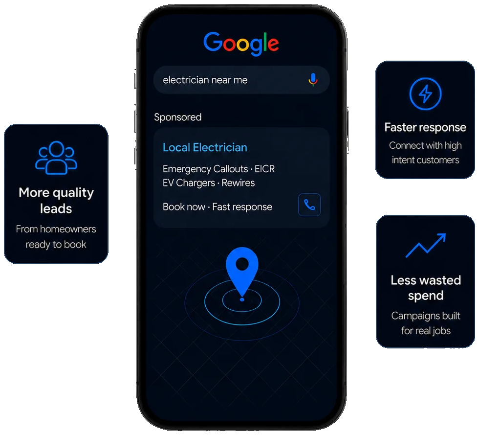 Google search for an electrician near me